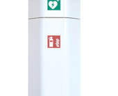 Feuerlöscher-Schrank mit Aufsatz Defibrillator Feuerlöscher-Schrank mit Aufsatz Defibrillator